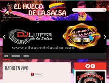 Tablet Screenshot of elhuecodelasalsa.com